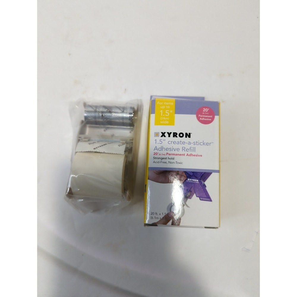 Xyron AT155-20 Create-a-Sticker 20 ft roll 1.5 in wide adhesive refill New